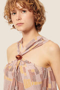 Atrano Halter | Abstract Stripe Halter Tank Top