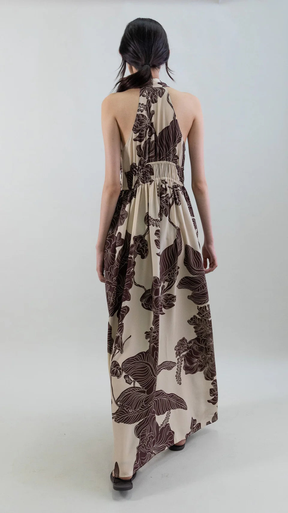 Chocolate Floral Maxi Dress