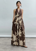 Chocolate Floral Maxi Dress