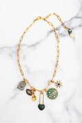 Renata Necklace | Lightweight Gold Enamel Charm Necklace