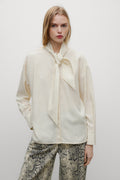 Meadow Striped Neck-Tie Blouse