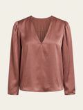 Dark Rose Silk Blouse