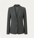 Blue Houndstooth Strech Trouser