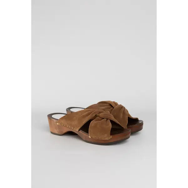 Yuri Suede Brown Slide